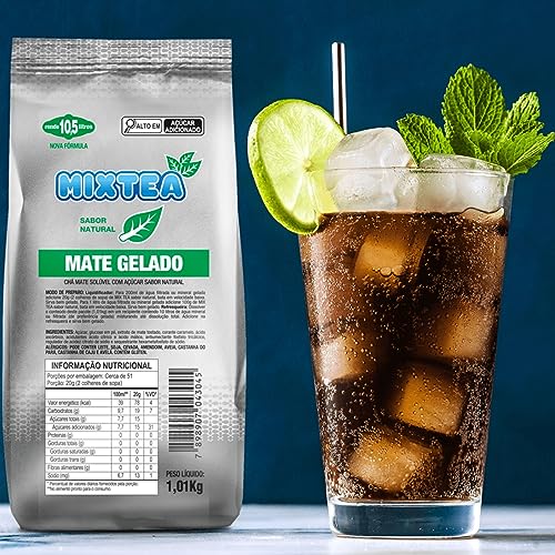Preparado Chá Mate Gelado NATURAL Mix Tea FMB 1 kg