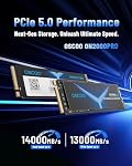 1TB NVMe Gen 5.0 SSD, Up 13,000MB/s,3D TLC NAND, DRAM Cache, Graphene Heatsink, M.2 NVMe PCIe 2280 Gen5x4 SSD for AI Applications, Gaming, PS5, Laptop, PC, Heavy-Duty Workstations
