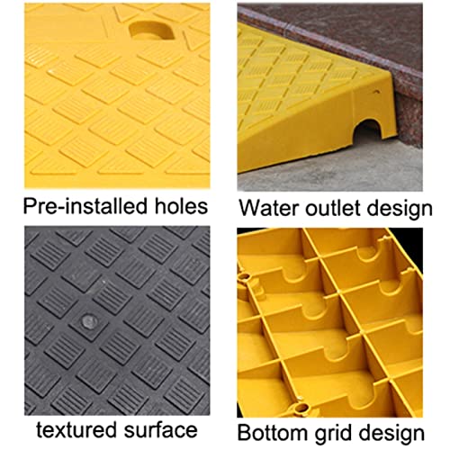 Rampas de umbral, rampas para bordillos de estacionamiento, para autocaravanas, camiones, cobertizos, mascotas y sillas de ruedas (Color: Verde, Tamaño: 50 x 27 x 10 cm) miniatura 5