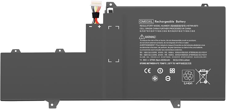 BND OM03XL Battery Replacement for X360 1030 G2 1GY31PA 1UX08PA Y8Q67EA Y8Q89EA Z2W62EA Series Notebook HP OM03XL 3057XL 863167-1B1 863167-171 863280-855 HSN-I04C HSTNN-IB70 HSTNN-IB7O 11.55V 57WH