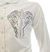 Zava Fashion Cowboy Shirt Long Sleeve_Camisa Vaquera Western Wear with Embroidered Design (White, Large)