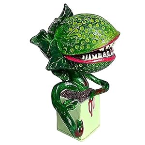 Wooteg sculptuur van kunsthars, vleesetende plant, tuin, fantasie, Halloween, piranha, decoratie voor huis, hal, kantoor