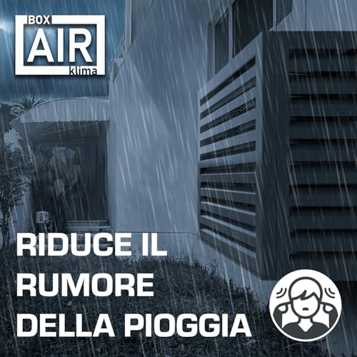 Box Air Klima Cover Clima Blade L Antracite – Copri Condizionatore Esterno In Alluminio Composito, Staffe Inox Regolabili, Installazione A Parete, Protezione Unità Esterna Grande - 5