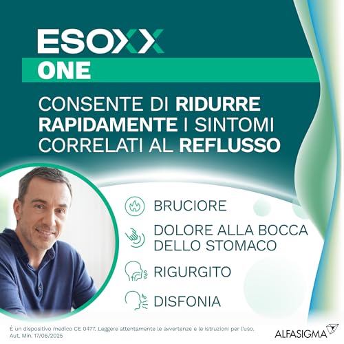 Esoxx One, Dispositivo Medico ad Azione Meccanica che Consente di Ridurre Rapidamente i Sintomi Correlati al Reflusso Gastro-Esofageo, 20 Bustine Orosolubili - 4