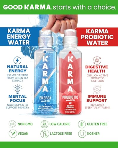 Image of Karma Probiotic Water - 12 Pack, Pineapple Coconut Drink - Immune & Gut Health Support