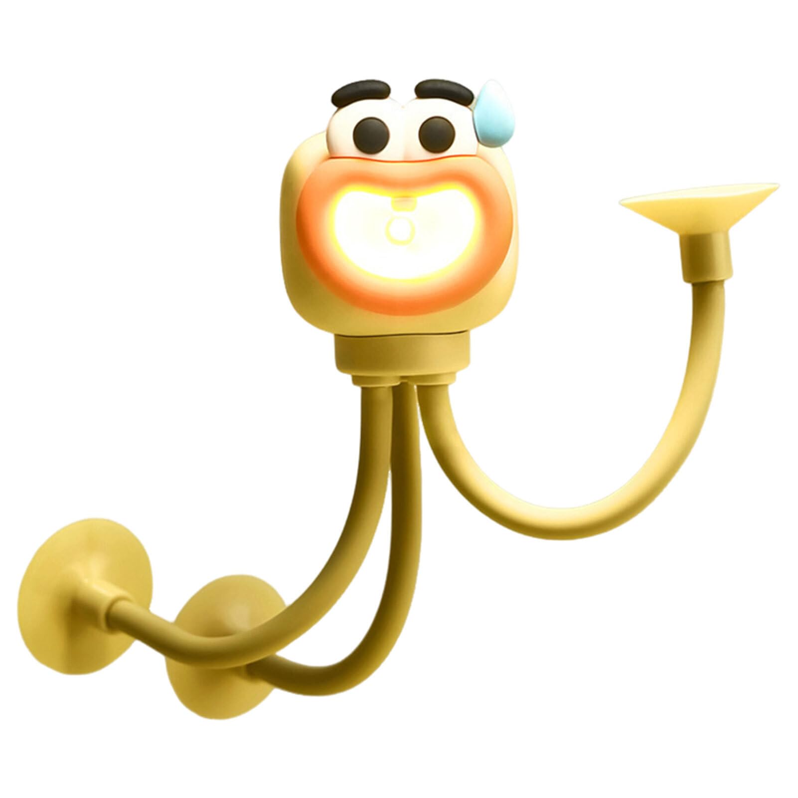 TWISAXC Squid Night Light Lightweight and Portable Made of Plastic ABS Desktop Atmosphere Light Squid Night, Yellow