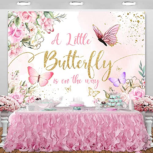Fondo Fotográfico Sensfun Mariposa Baby Shower 7x5ft miniatura 3