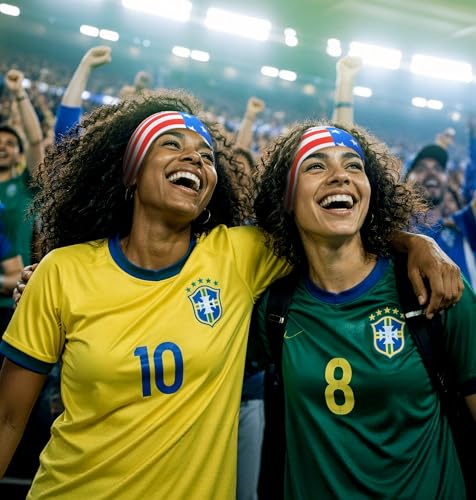 LC-dolida USA Flag Bluetooth Sports Headband, Wireless Sweatproof Headband Headphones for Soccer Fans, Soft Washable Music Headband for Game Day Outdoor Sports Travel Running - image 7