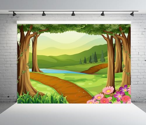 Fondo Fotográfico Tela Bosque Cartoon 10x6.5ft BELECO miniatura 3