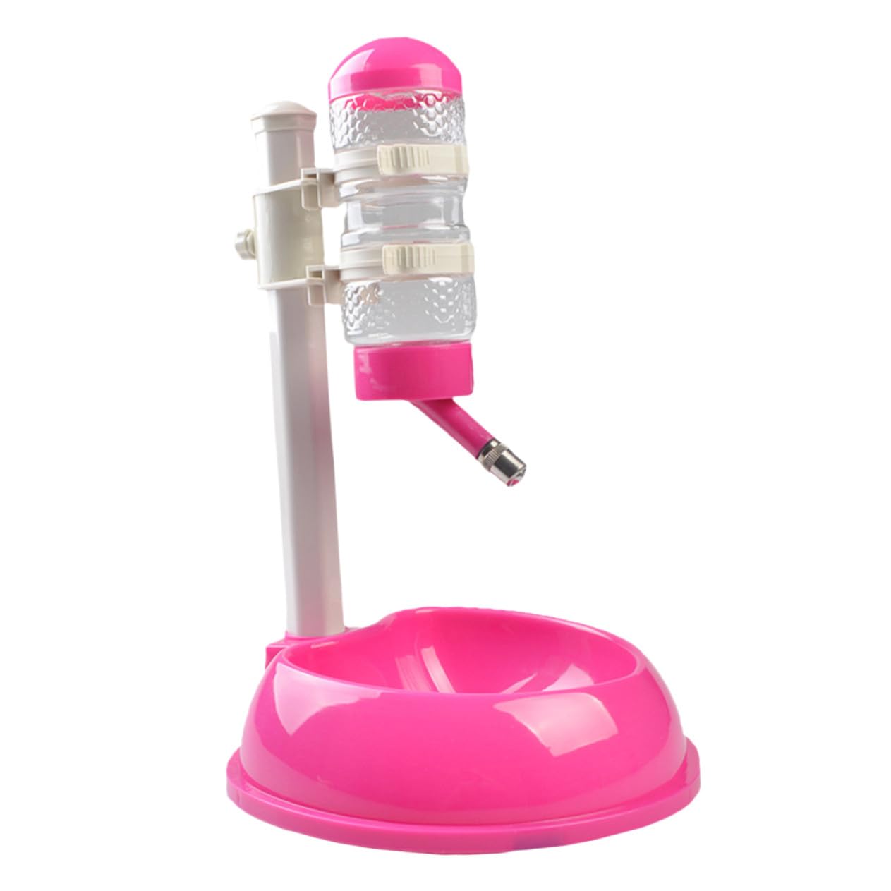 ibasenice Dispensador de Comida y Agua Automático para Mascotas Botella Visualizada de 500ml, Material PP y PVC, Comedero y Bebedero Adecuado para Perros y Gatos en Casa
