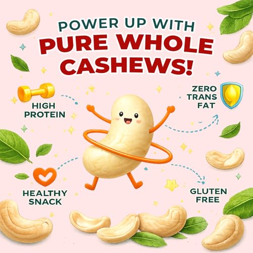 Image of RealNut Premium Raw Cashew Nuts W240 - 250g | Whole Plain Kaju | Jumbo Grade Cashews | Natural & Unroasted Dry Fruits | Healthy Snack for Cooking, Sweets & Daily Nutrition