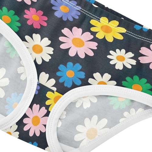 Cotton Girls Underwear Toddler Colorful Daisy Floral White Black Girl Panties Cute Animals Underpants Briefs 2t4