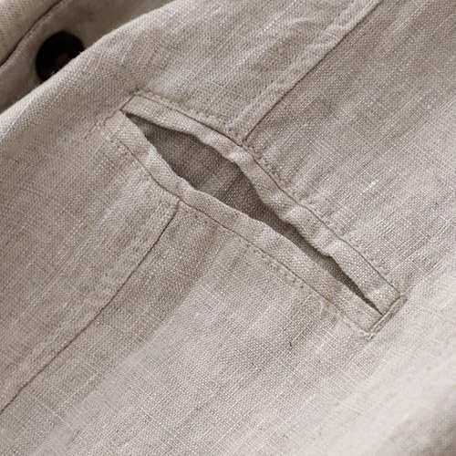 MINTLIMIT Women's Linen Vest Summer Sleeveless V Neck Blazer Vest Lightweight Work Casual Cotton Waistcoat with Pocket3