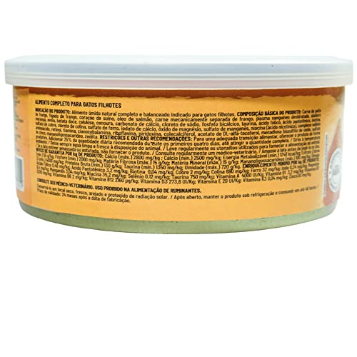 Alimento Úmido Natural Para Gatos Filhotes Organnact Lata Patê de Frango 120g
