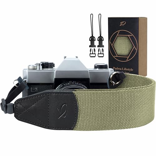 Image of Padwa Lifestyle Camera Strap with Quick Release Buckles - 2 inch Wide Pure Cotton Woven Camera Straps Adjustable