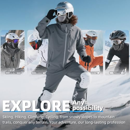 Image of Winter Neck Gaiter Warmer Scarf Cold Weather Windproof Face Mask for Man & Women - Ski Mask for Outdoor Sports