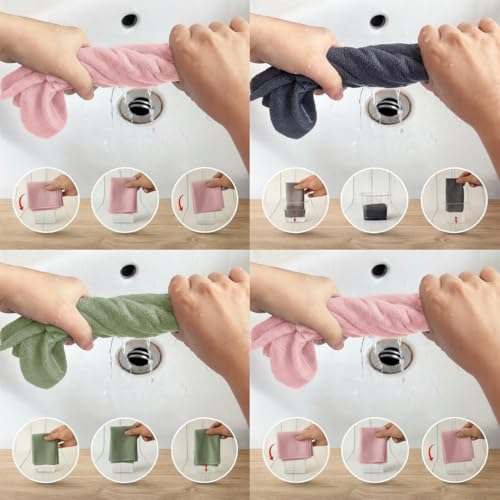Image of 4 Pack - Microfiber Cleaning Cloth Roll - 80 Reusable Washable Pre-Cut Towels | Tear-Away Kitchen Cleaning Cloth for Counters, Glass, Utensils, Appliances, & Home Surfaces - 25x25 cm