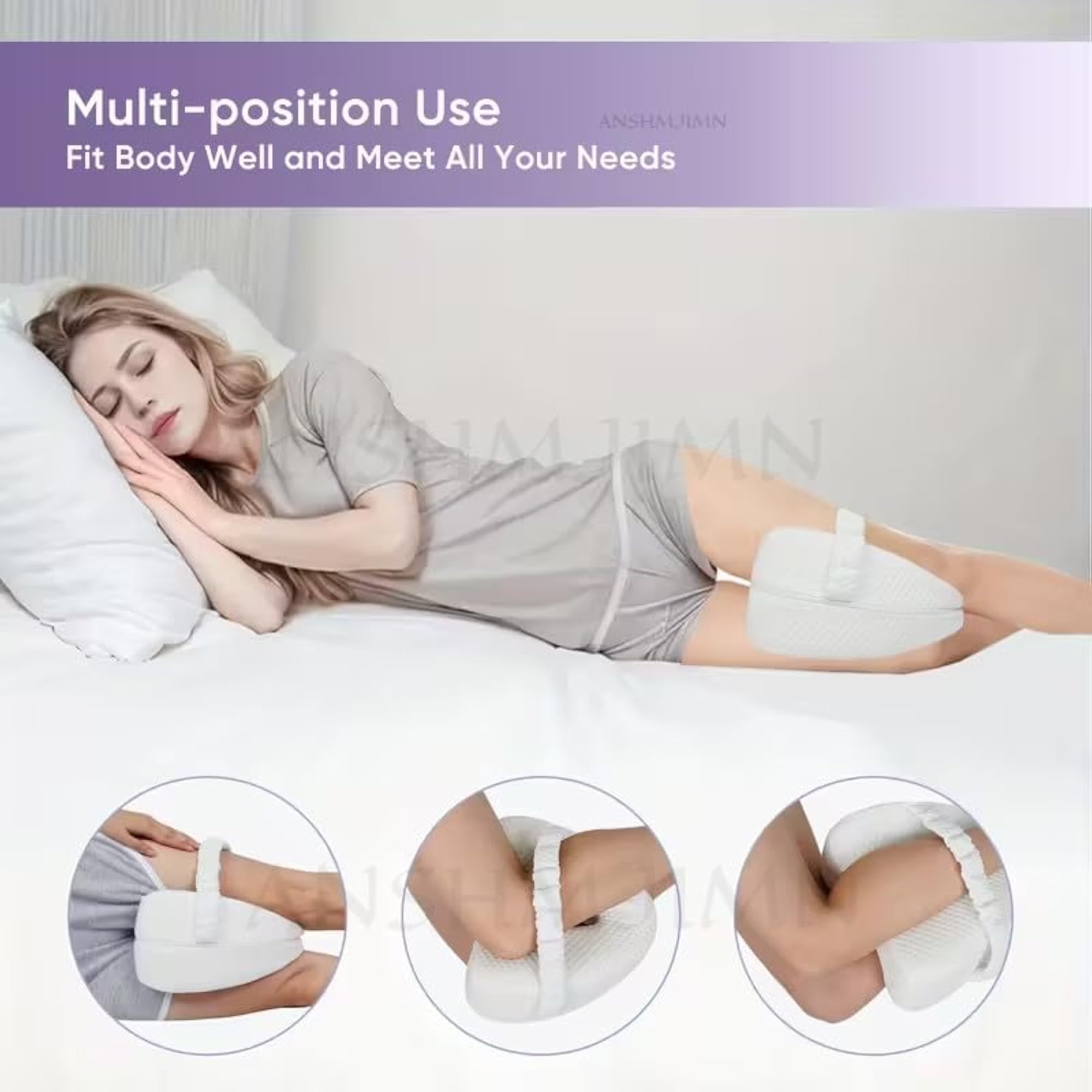 Orthopedic Memory Foam Knee Pillow for Side Sleepers