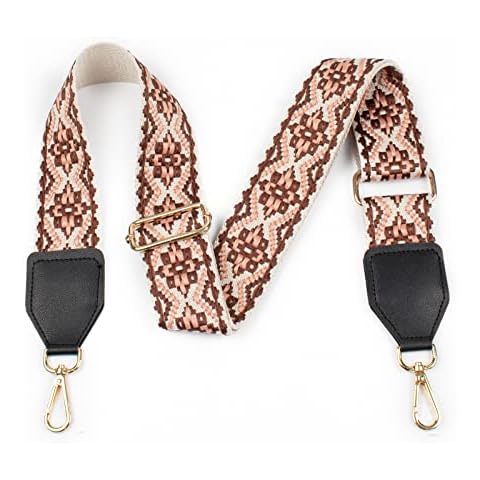 Wide Purse Strap, 2" Adjustable Leather Purse Strap, Replacement Crossbody Handbag Strap for Cross Body Bag Guitar Bag Strap Cover