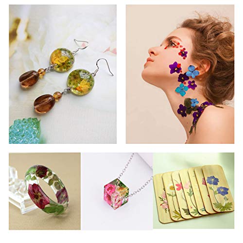 image for NLUS 120 PCS Dried Flowers for Resin with Tweezers Multiple Colorful R