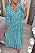 PNZLZIA Janisie Bohemian Dress,Emily Charm Dresses,Bohemian Print V-Neck Dress (Lake Blue,3X-Large)