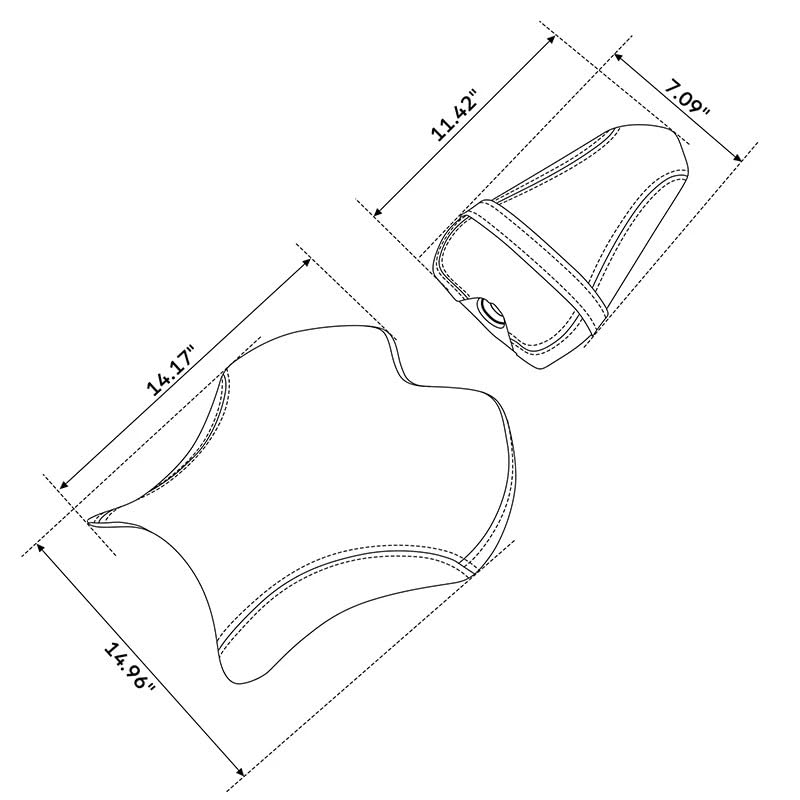 Housse de selle moto pour YZF-R6 2017-2022 coussin protection thermique