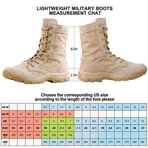 HANAGAL Men's Military Tactical Boots 8" Lightweight by HANAGAL - Used condition - Image 8