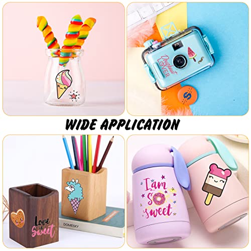 Konsait 176Pcs Kids Temporary Tattoo, Fake Waterproof Tattoo Stickers For Children Girls Candy Lollipop Ice Cream Sweet Tattoos For Birthday Summer Beach Children's Day Gift Party Favors Supplies #TOP5