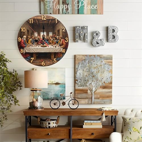 Reloj de pared artístico de madera 10 pulgadas miniatura 5
