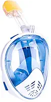 Máscara de mergulho com snorkel Full Face BESPORTBLE, máscara de mergulho panorâmica de 180° com suporte para câmera, máscara de mergulho de silicone, equipamento de natação, antivazamento e antiembaçamento, sistema Dry Top