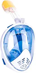 Máscara de mergulho com snorkel Full Face BESPORTBLE, máscara de mergulho panorâmica de 180° com suporte para câmera, máscara de mergulho de silicone, equipamento de natação, antivazamento e antiembaçamento, sistema Dry Top