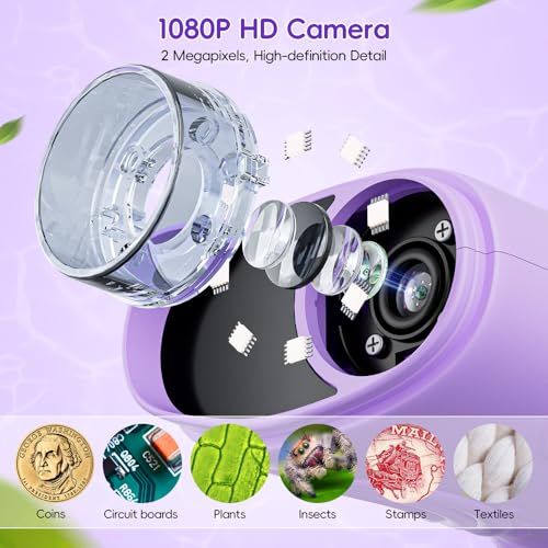 Microscope numérique pour enfants 1000X écran 2 pouces sciences de plein air