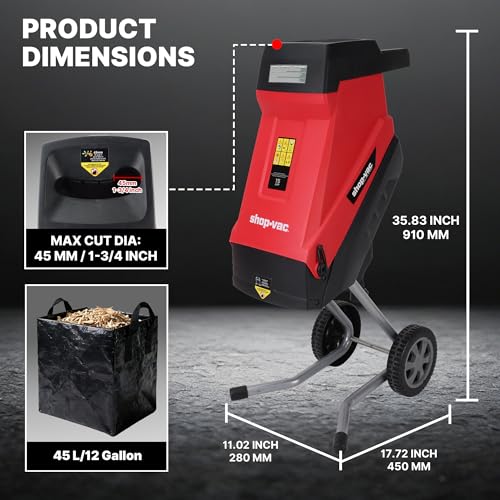 Molino de madera Shop-Vac de 15 amperios para eliminar ramas gruesas 4