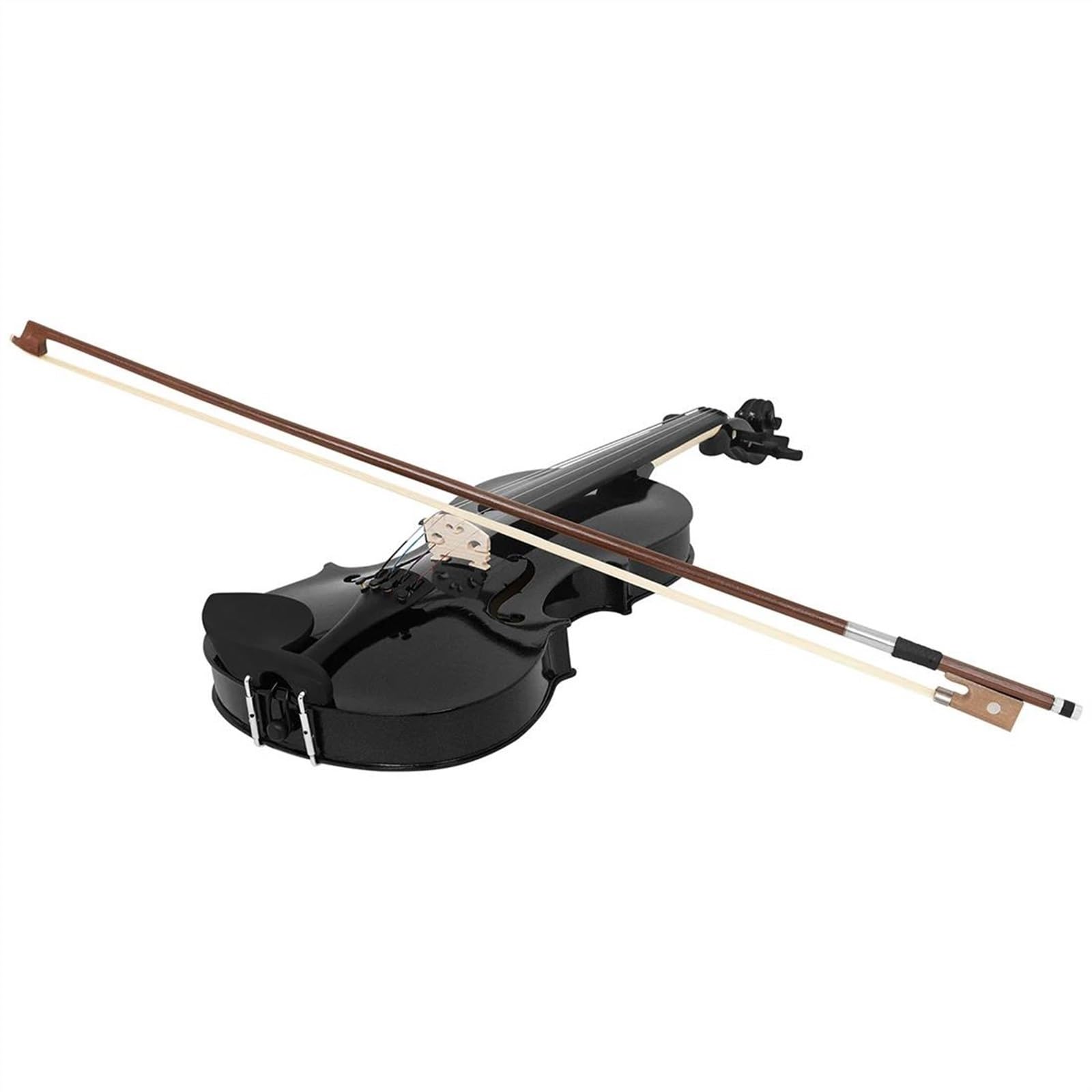Violine 4/4 Schwarze Violine Akustische Massivholz Violino Professionelle Saiteninstrument Violine Mit Bogen(Violin set)