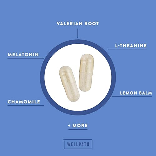 Miniatura 4 de WellPath Rest - Ayuda para dormir de raíz de valeriana para adultos con melatonina y L-teanina, pastillas para dormir naturales y herbales con