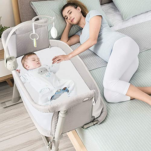 Image of Mecc ecoh Bassinet Mattrss, Rectangle 32 inchx18 inch Bedside Sleeper Mattress, 2 inch Thick Strong Support, Removable Breathable Cover, Water Resistant Lining Protector, Non-Toxic, Hypoallergenic, Easy to Clean