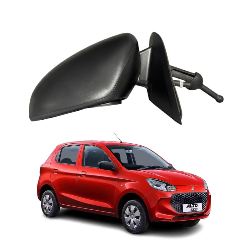 NARO Maruti Alto K10 Ordinary Side Manual ORVM | Black Side View Mirror | Compatible with Alto K10 Model 2022 AND Onwards 2022 | OEM Fit Replacement | Durable ABS Housing | Pack of 1-image-3