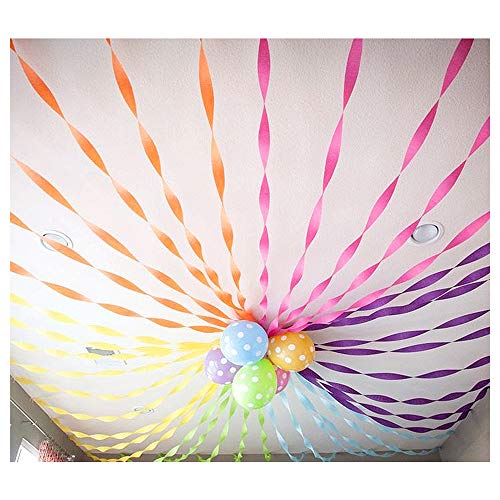 Binpeng Streamers Paper 433Ft Long 1.77In Wide Crepe Paper Streamers, Tassels Streamer Pape For Party Decorations Wedding,Festival (Rainbow Paper Streamers 6 Packs) #TOP4