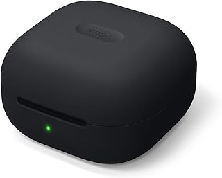 elago Capa de silicone compatível com Samsung Galaxy Buds FE (2023) / Capa Galaxy Buds 2 Pro (2022) / Capa Galaxy Buds 2 (2021) / Capa Galaxy Buds Pro (2021)/Galaxy Buds Live Case (2020) (preta)