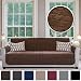 Gorilla Grip Original Velvet Slip Resistant Luxury Oversize Sofa Slipcover Protector, Seat Width Up to 78 Inch Patent Pending, 2 Inch Straps, Hook, Couch Furniture Cover, Oversize Sofa, Chocolate