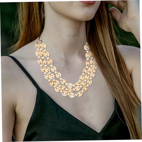 Collier de Noix de Coco Ethnique - Bijoux en Perle de Bois Africain