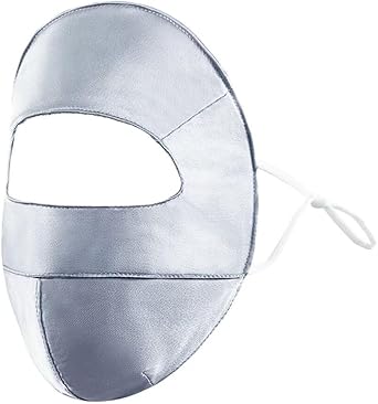 100% Mulberry Silk Sun UV Protection Face Mask Summer Cooling Sunscreen Face Cover for Outdoor Sports