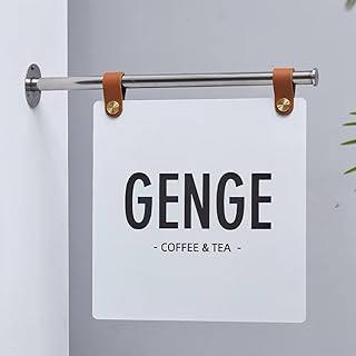 Neonapm Individuell beidseitiges Auslegerschild – Hängendes Ladenschild, Außenschild für Geschäftsbeschilderung, Metallschild mit UV-Druck Logo (Quadratisches Hängeschild)