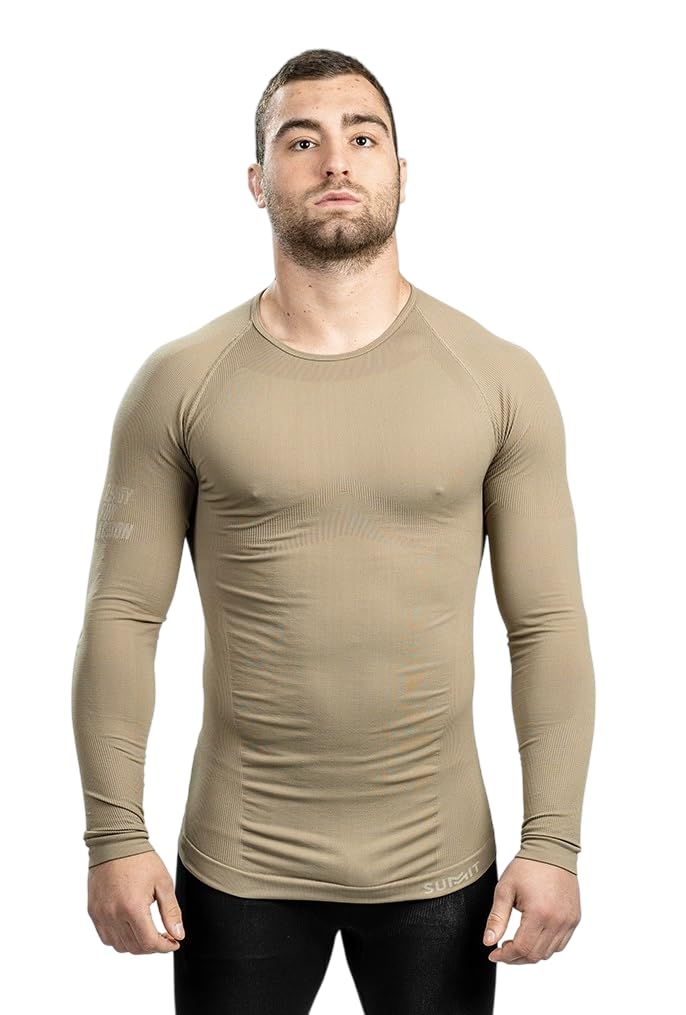Tee Shirt Manche Longue - Summit Technical Line - Beige, XL