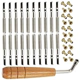 UPKOCH Lyra Harfen Stimmwirbel Satz Aus Holz Und Metall 20 Saiten Pegs 20 Schraubnieten Schlüssel Zubehör Für Leier Harfe Stimmen Und Reparatur