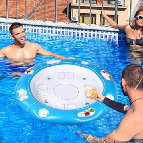Table gonflable pour s'amuser dans l'eau sans renverser ses verres