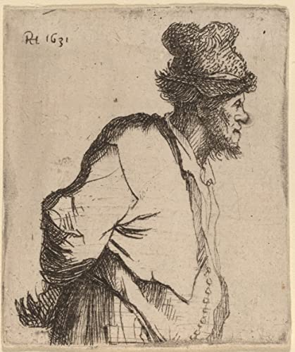 Poster Rembrandt paysan pour salon | Impression sur toile 60x90cm