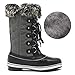 DREAM PAIRS Women's River_1 Grey Mid Calf Waterproof Winter Snow Boots Size 8 M US