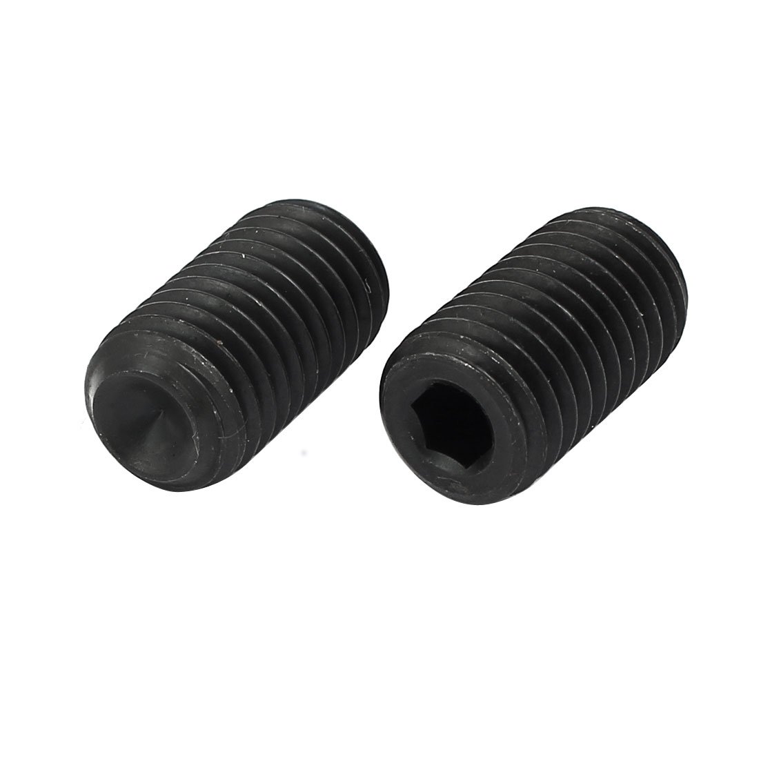 Sourcingmap M14 Dia 25mm Length Head Hex Socket Cup Point Grub Screw Black DIN916 10pcs - Image 2