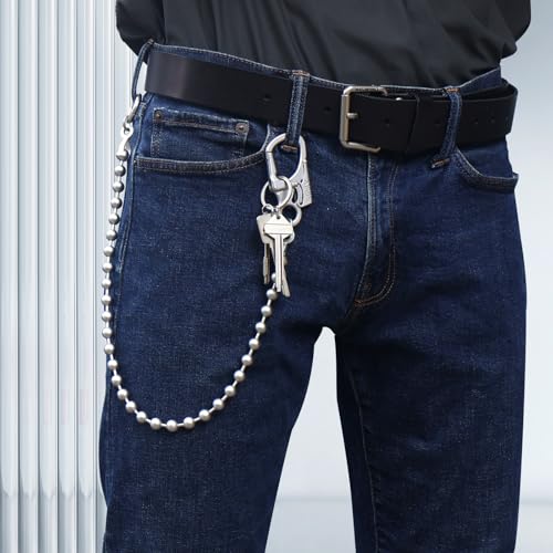 Image of Ahiller Mens Wallet Chain with Heavy Duty Keychain Carabiner Clip